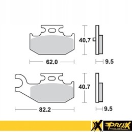 Prox brake pads kh428 yamaha yfm 700 raptor 06 11 rear