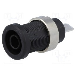 1 pcs x ELECTRO-PJP - 3274-I-SW - Socket, 4mm banana, 36A, Cutout: Ø12mm, black, nickel plated, 5mΩ