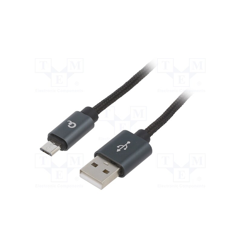 1 pcs x GEMBIRD - CCB-MUSB2B-AMBM-6 - Cable, USB 2.0, USB A plug,USB B micro plug, gold-plated, 1.8m