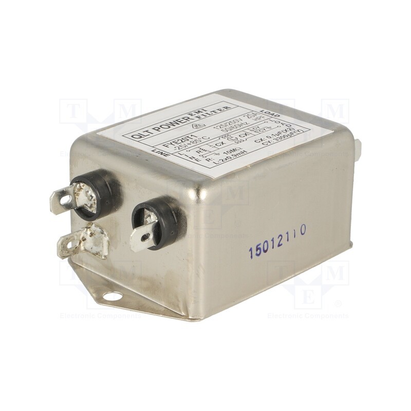 1 pcs x QLT POWER - FYE20T1 - Filter: anti-interference, 250VAC, Cx: 100nF, Cy: 3.3nF, 0.9mH, 10MΩ