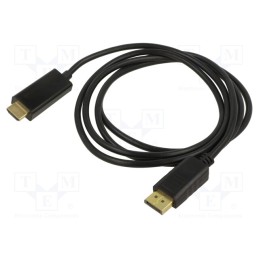 1 pcs x AKYGA - AK-AV-05 - Cable, DisplayPort 1.1a,HDMI 2.0, DisplayPort plug,HDMI plug