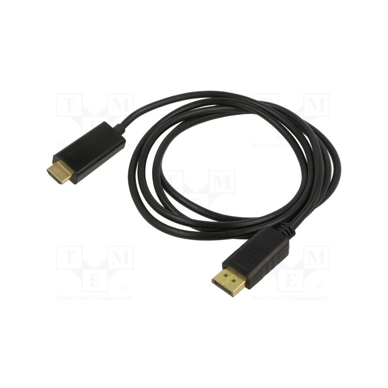 1 pcs x AKYGA - AK-AV-05 - Cable, DisplayPort 1.1a,HDMI 2.0, DisplayPort plug,HDMI plug