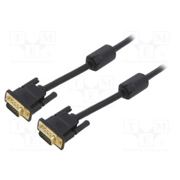 1 pcs x VENTION - DADBI - Cable, D-Sub 15pin HD plug,both sides, black, 3m, Øcable: 6mm