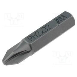 1 pcs x WERA - 5056515001 - Screwdriver bit, Phillips, PH2, Overall len: 32mm