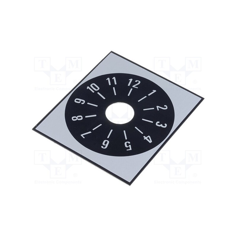 1 pcs x SUPERTRONIC - 220.312 - Scale, Range: 1 ÷ 12, 48x42mm, Øhole: 10mm, aluminium