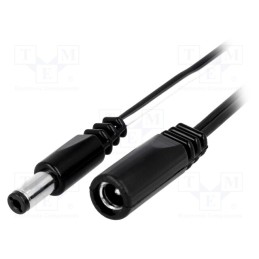 1 pcs x BQ CABLE - DC.INV.0200.0100 - Cable, 2x0.5mm2, DC 5,5/2,1 plug,DC 5,5/2,1 socket, straight