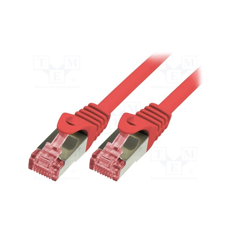 1 pcs x LOGILINK - CQ2064S - Patch cord, S/FTP, 6, stranded, Cu, LSZH, red, 3m, 27AWG