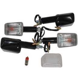 4 turn signals, white lenses, for a quad atv motorcycle