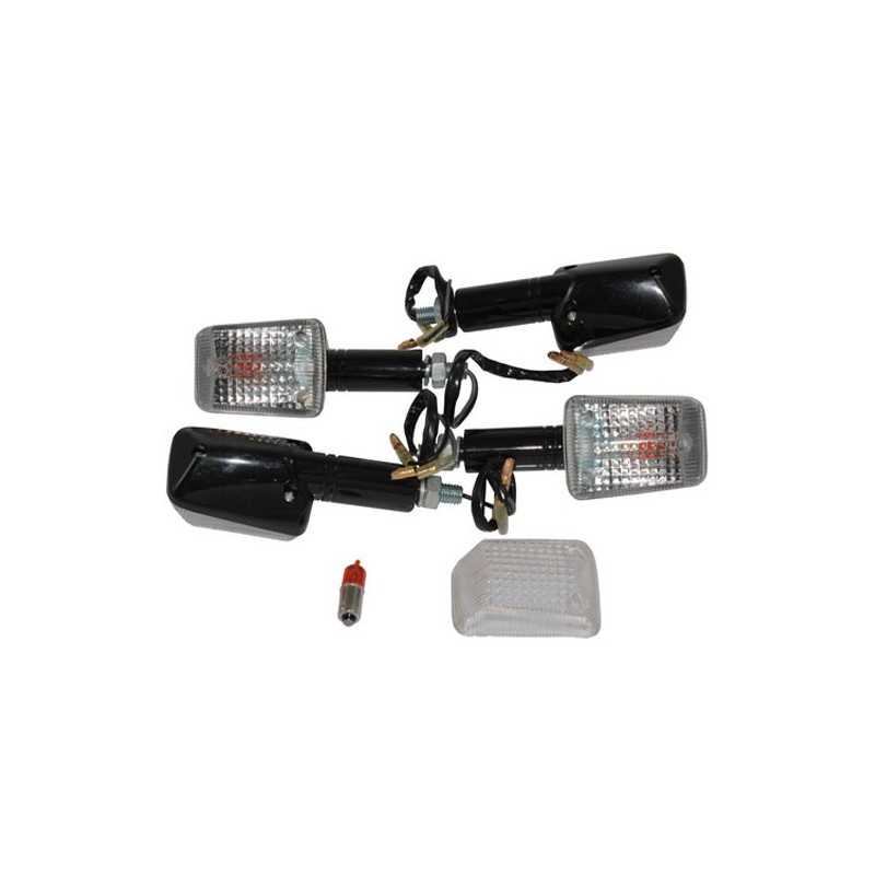 4 turn signals, white lenses, for a quad atv motorcycle