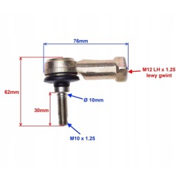 Chinese ATV left steering rod end in B2