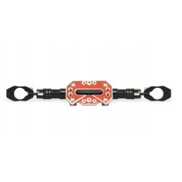 Aluminum, adjustable, black and orange ATV steering bar