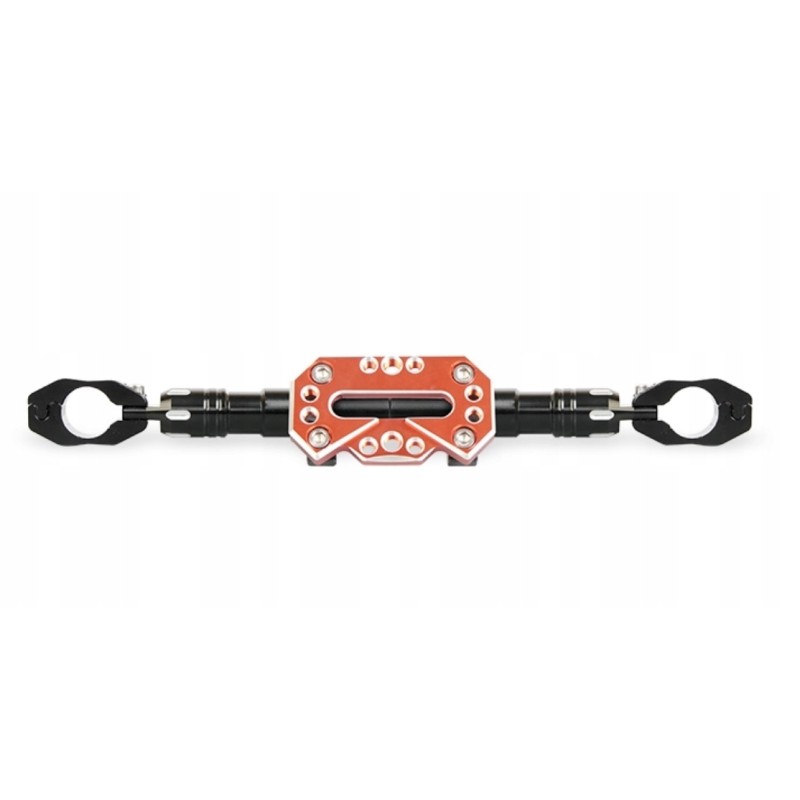 Aluminum, adjustable, black and orange ATV steering bar