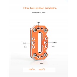 Aluminum, adjustable, black and orange ATV steering bar