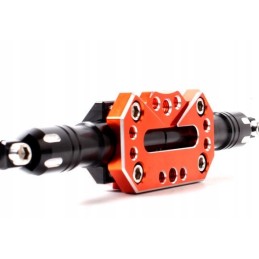 Aluminum, adjustable, black and orange ATV steering bar