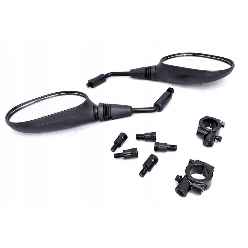 Black mirrors, set, thread M10, M8, reductions