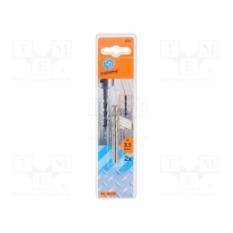 1 pcg x PG PROFESSIONAL - 10.035 - Drill bit, for metal, Ø: 3.5mm, 2pcs, blister