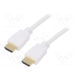 1 pcs x Goobay - 61013 - Cable, HDCP 2.2,HDMI 1.4, HDMI plug,both sides, PVC, 5m, white
