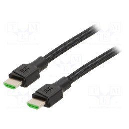 1 pcs x GREEN CELL - HDGC03 - Cable, HDCP 2.2,HDMI 2.0, HDMI plug,both sides, textile, 5m