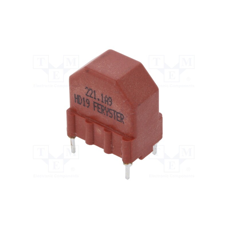 1 pcs x FERYSTER - DTS-12,5/0,22/1,9-CV - Inductor: wire, THT, 220uH, 1.9A, 20mΩ, 230VAC, 10x15mm, -20÷50%