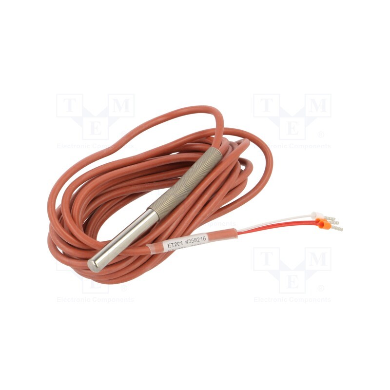 1 pcs x EVIKON - ET201-D6L30-PT100-S3 - Sensor: temperature, Pt100, Body dim: Ø6x80mm, plug-in, Len: 3m