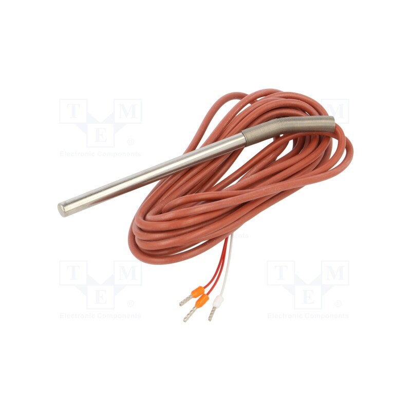 1 pcs x EVIKON - ET201-D6L80-PT100-S3 - Sensor: temperature, Pt100, Body dim: Ø6x30mm, plug-in, Len: 3m