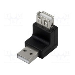 1 pcs x LOGILINK - AU0027 - Adapter, USB 2.0, USB A socket (angle),USB A plug, black
