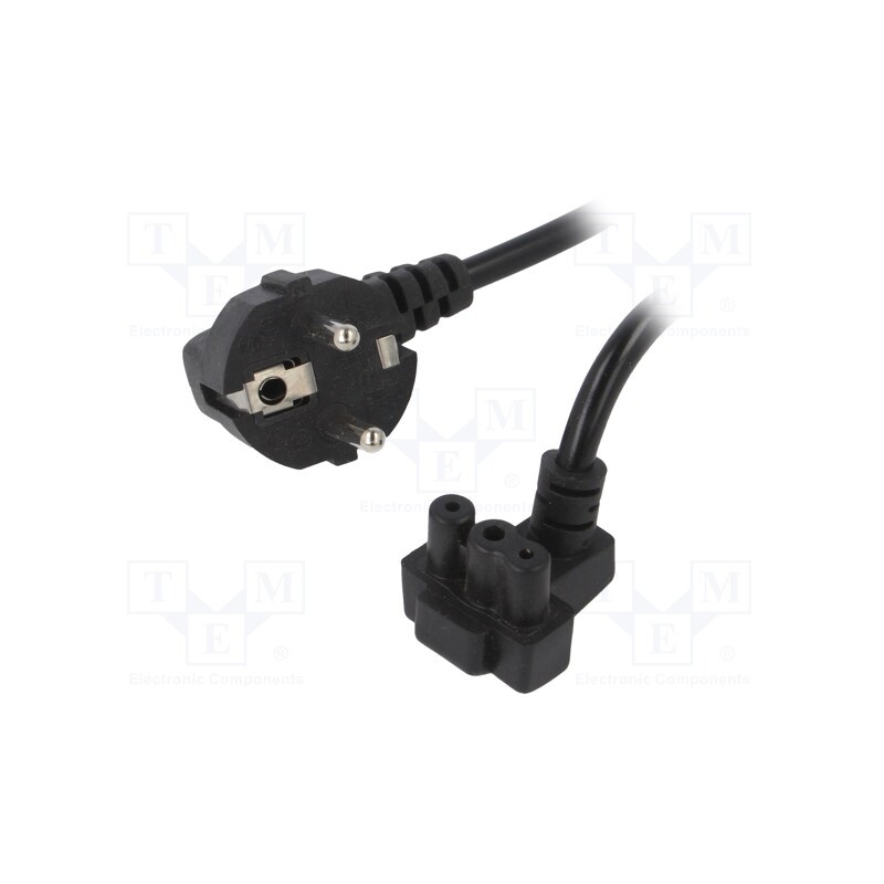 1 pcs x AKYGA - AK-NB-02A - Cable, 3G0.5mm2, CEE 7/7 (E/F) plug angled,Dell 3pin, PVC, 1.5m
