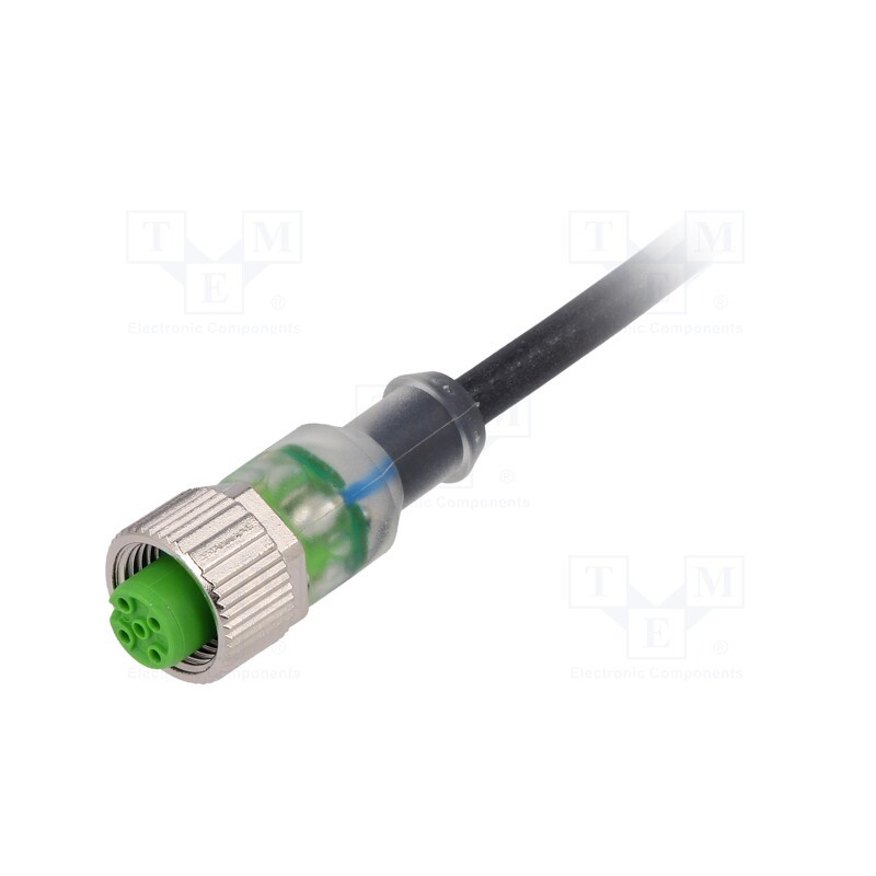 1 pcs x MURR ELEKTRONIK - 7000-12291-6340500 - Connection lead, M12, PIN: 4, straight, 5m, plug, 4A, -25÷85°C, PUR