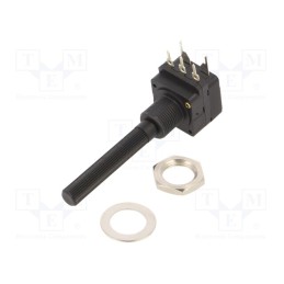 1 pcs x PIHER - PC16SH10IP06105A2020ITA - Potentiometer: shaft, 1MΩ, 200mW, THT, 6mm, plastic, mono, carbon
