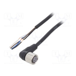 1 pcs x OMRON - XS2F-M12PVC4A2M - Connection lead, M12, PIN: 4, angled, Len: 2m, plug, 4A, -10÷80°C, PVC