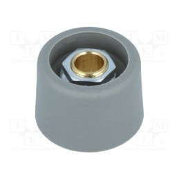 1 pcs x OKW - A3123068 - Knob, without pointer, polyamide, Øshaft: 6mm, Ø23x16mm, grey
