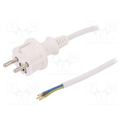 1 pcs x PLASTROL - W-98375 - Cable, 3x1mm2, CEE 7/7 (E/F) plug,wires,SCHUKO plug, PVC, 4m