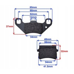 Quad atv shineray 250 stxe front brake pads