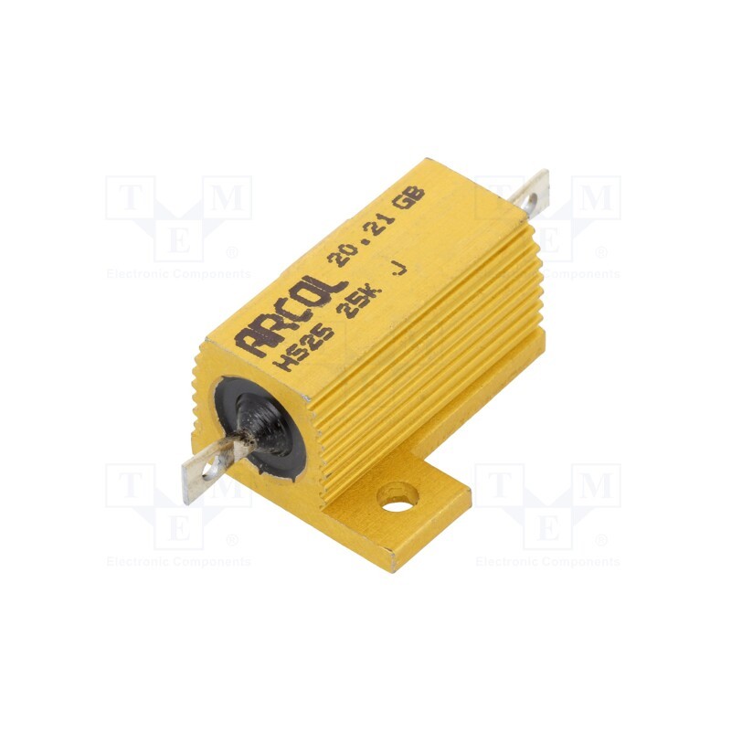 1 pcs x ARCOL - HS25 25K J - Resistor: wire-wound, with heatsink, screw, 25kΩ, 25W, ±5%