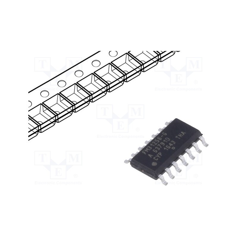 1 pcs x INFINEON (CYPRESS) - FM31256-GTR - IC: FRAM memory, 256kbFRAM, I2C, 32kx8bit, 2.7÷5.5VDC, 1MHz, SO14