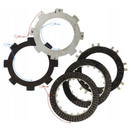 Discs clutch disc set pol automatic atv quad kxd hb bombardier 110 125