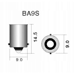 BA9S LED bulb 8 SMD T4W 200lm 5730 white