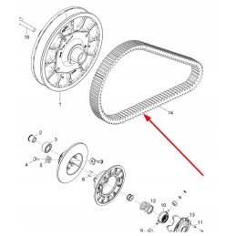 Polaris 3211180 drive belt rzr