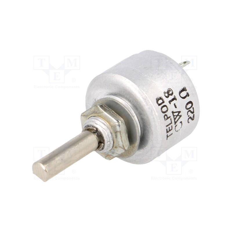 1 pcs x TELPOD - CW-18-220R-20P-1 - Potentiometer: shaft, single turn, 220Ω, 1W, ±20%, 4mm, linear, THT