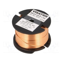1 pcs x VISATON - 3810 - Inductor: coil, 6.8mH, 2.6Ω, Ø: 44mm, H: 30mm, Øcore: 0.6mm