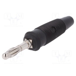 1 pcs x HIRSCHMANN T&M - LAS 30 SW - Plug, 4mm banana, 32A, 60VDC, black, non-insulated, for cable, 3mΩ