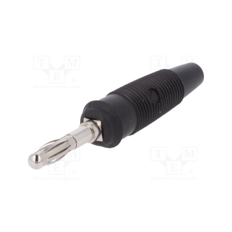 1 pcs x HIRSCHMANN T&M - LAS 30 SW - Plug, 4mm banana, 32A, 60VDC, black, non-insulated, for cable, 3mΩ
