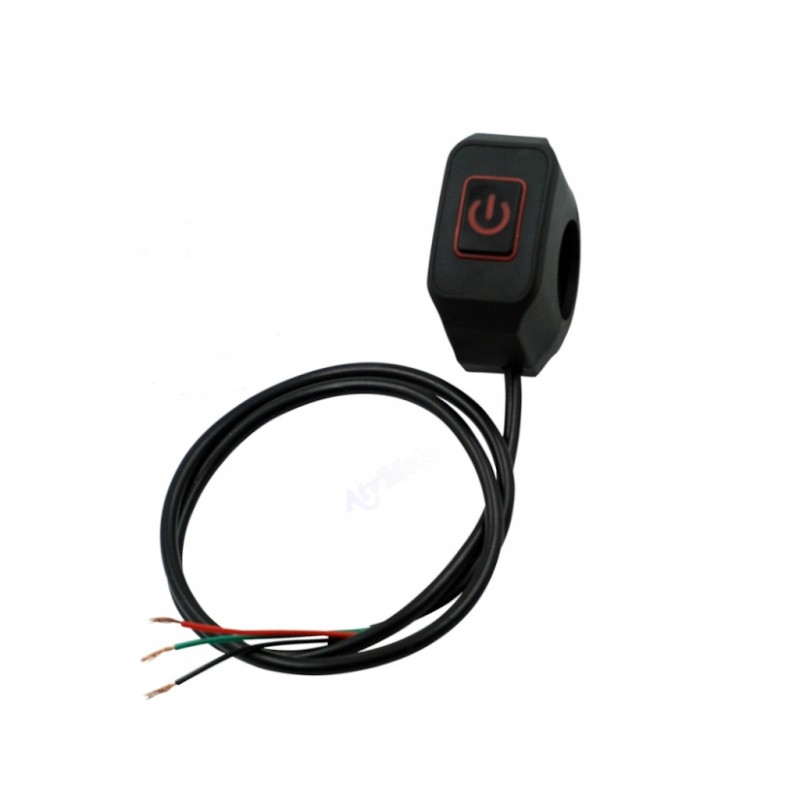 Waterproof switch for illuminated handlebars