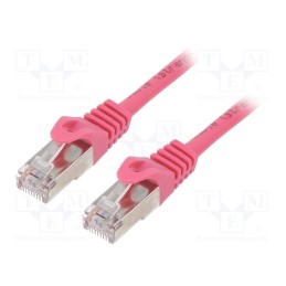 1 pcs x GEMBIRD - PP6-5M/RO - Patch cord, F/UTP, 6, stranded, CCA, PVC, pink, 5m, RJ45 plug, 26AWG