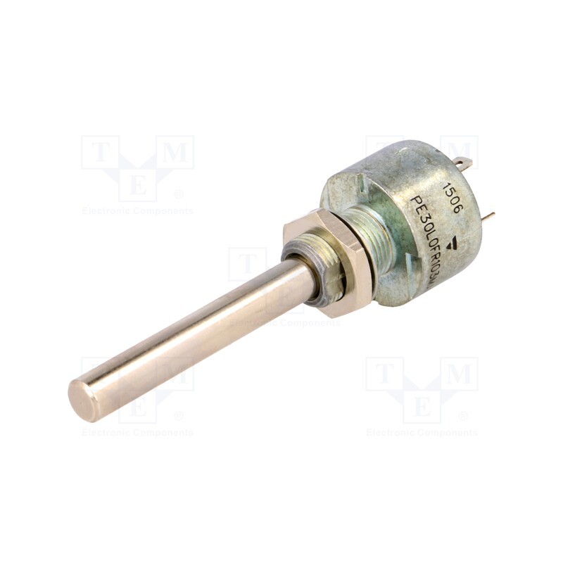 1 pcs x VISHAY - PE30L0FR103MAB - Potentiometer: shaft, single turn, 10kΩ, 3W, ±20%, 6mm, linear, 38mm
