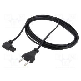 1 pcs x SAVIO - SAVKABELCL-144 - Cable, 2x0.75mm2, CEE 7/16 (C) plug,IEC C7 female angled, PVC