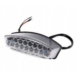 ATV quad LED rear lamp, white shade, E4 approval