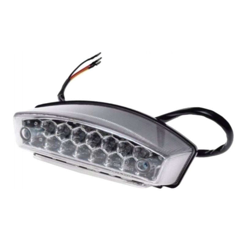 ATV quad LED rear lamp, white shade, E4 approval
