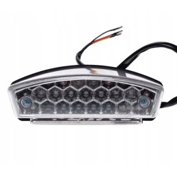 ATV quad LED rear lamp, white shade, E4 approval