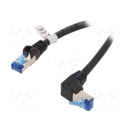 1 pcs x Goobay - 51557 - Patch cord, S/FTP, 6a, stranded, Cu, LSZH, black, 1m, 27AWG, -20÷65°C